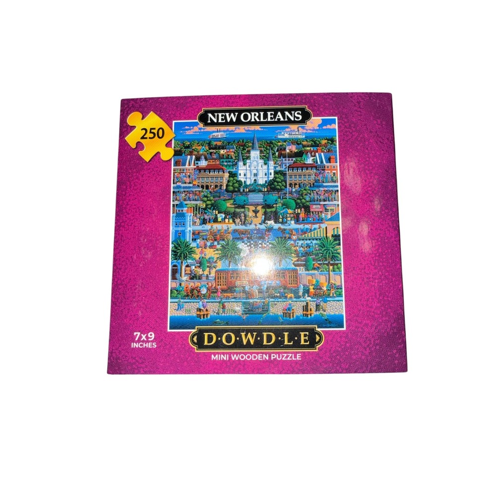Dowdle New Orleans Mini Wooden Puzzle 250 Pieces Eric Dowdle Folk Art 7x9